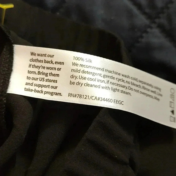 Eileen Fisher Black Silk Georgette Crepe Crop Capri Wide Leg Pants - Picture 4 of 4